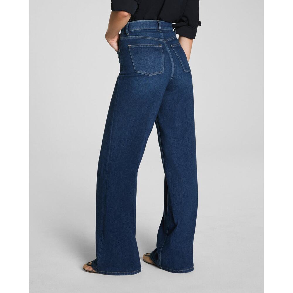 SPANX Denim SPANXshape Authentic 360 Wide Leg Dark Wash Jeans - Picture 6 of 12
